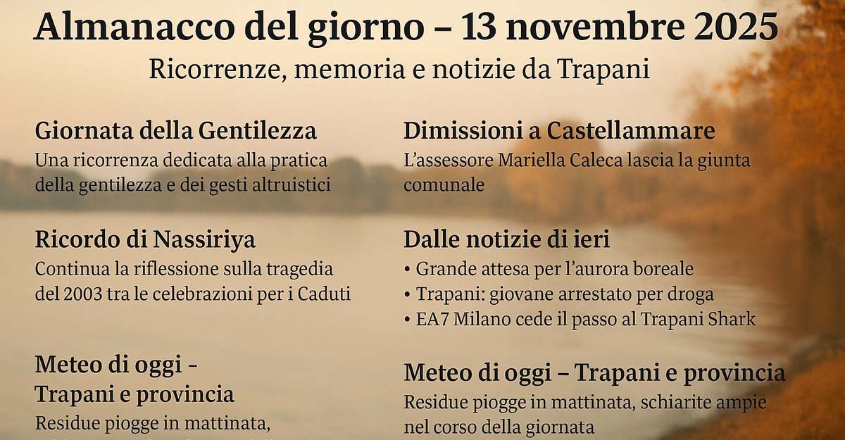 almanacco 13 11 2025