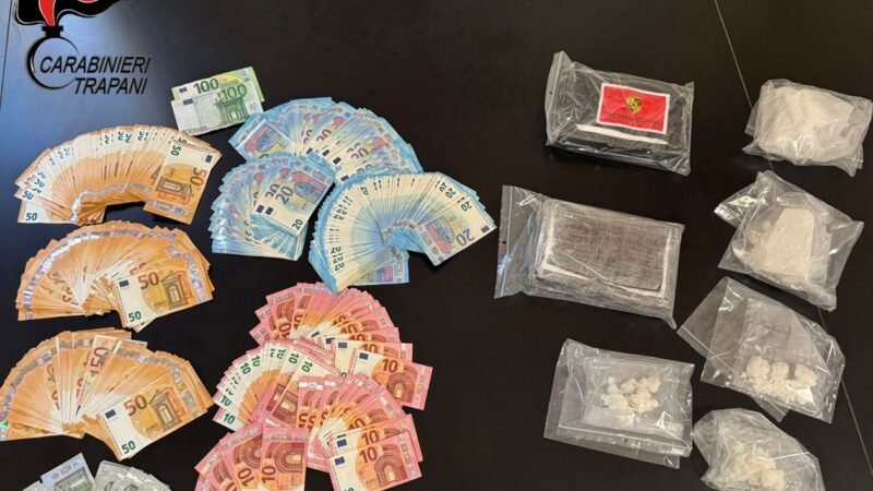 Trapani. Sequestrati dai carabinieri 3 chili di cocaina, in manette una donna