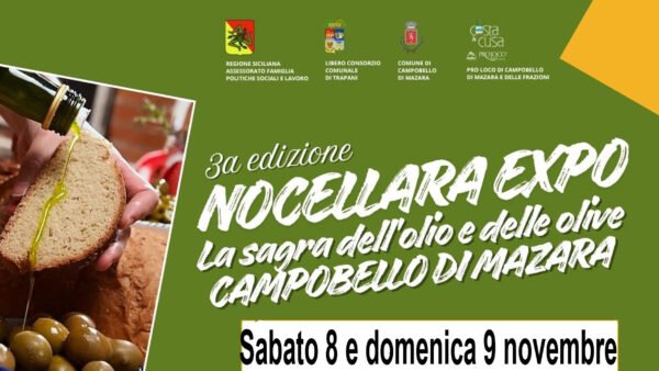 Campobello di Mazara, l’8 e 9 novembre torna la Nocellara Expo: la sagra dell’olio e dell’oliva del Belìce