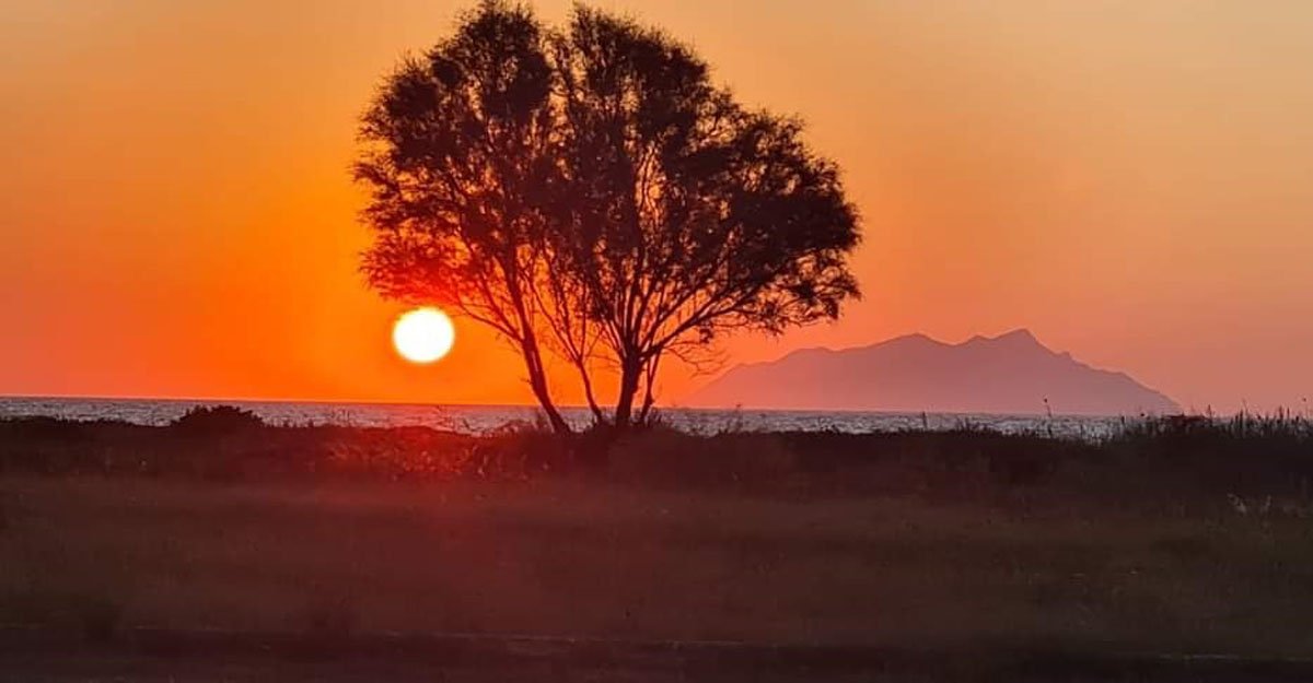 tramonto dalla costa di marsala