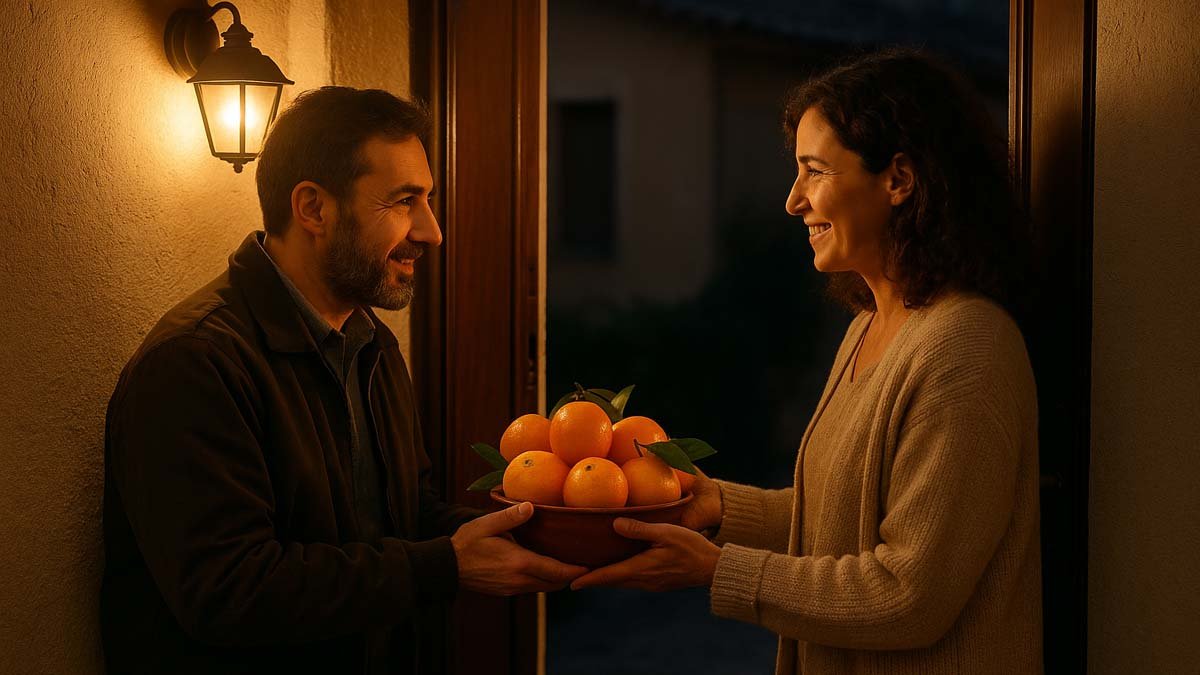 vicini di casa nelle giornate pre natalizie