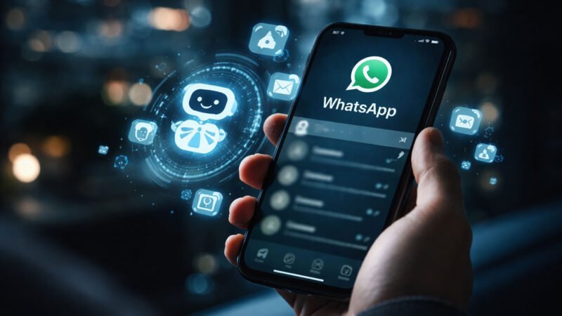 WhatsApp e intelligenza artificiale chatbot esterni e regole digitali nel mercato europeo (immagine generata con AI)