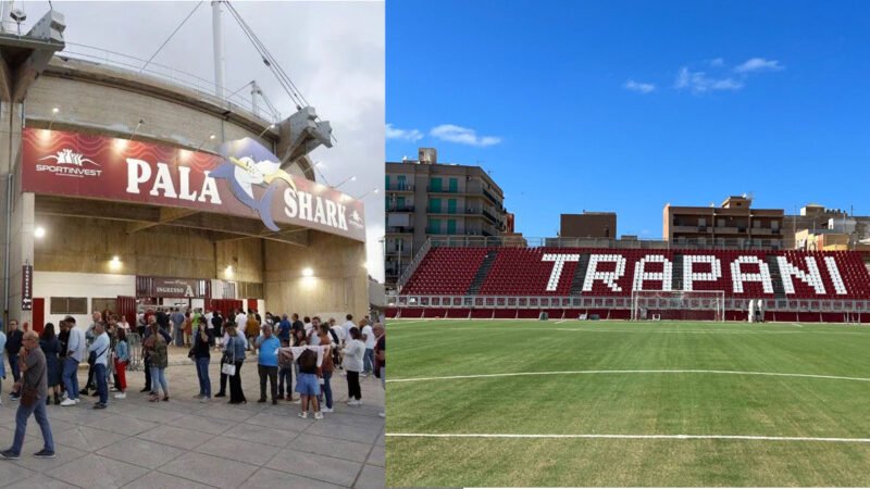 palazzetto sport trapani + stadio trapani